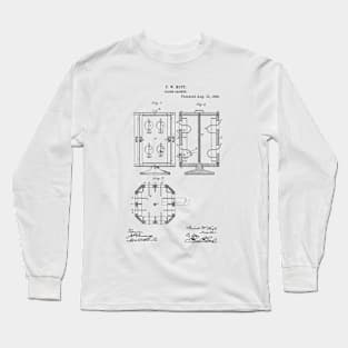 Filing Cabinet Vintage Patent Hand Drawing Long Sleeve T-Shirt